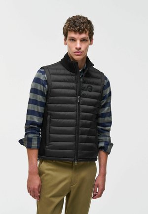 Colmar Originals, COLMAR ORIGINALS GILET WITH KNIT INSERTS - Chaleco - black