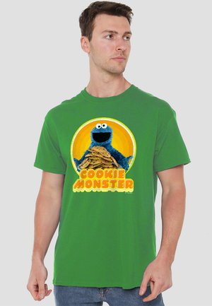 SESAME STREET COOKIE IRON ON - Print T-shirt - dark green