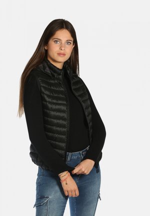 SANS MANCHE SHELTER AVEC CAPUCHE AMOVIBLE - Veste sans manches - noir titane