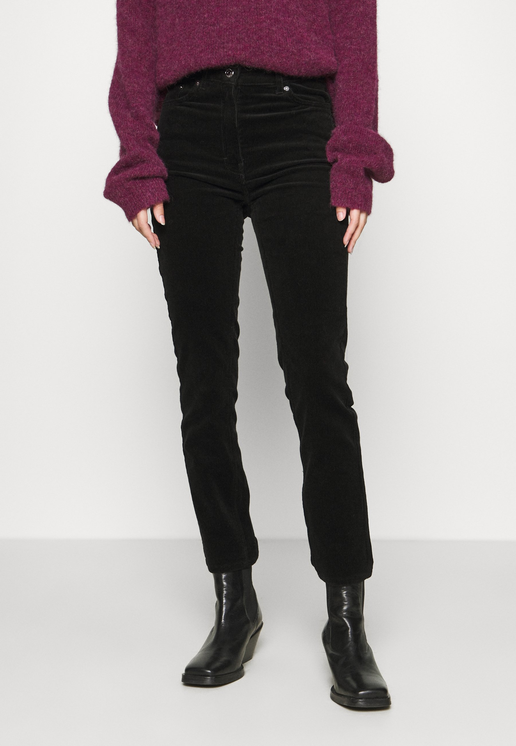 Weekday EVE TROUSER - Trousers - black 