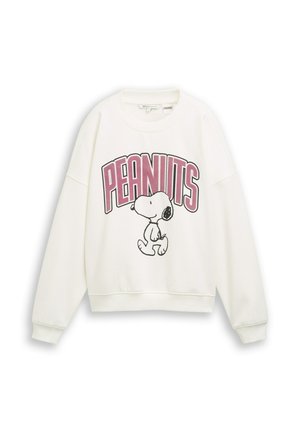 TOM TAILOR, PEANUTS CREWNECK SWEATSHIRT - Sweatshirt - off white