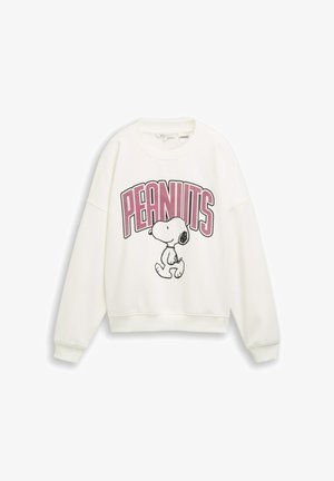 TOM TAILOR, PEANUTS CREWNECK SWEATSHIRT - Felpa - off white
