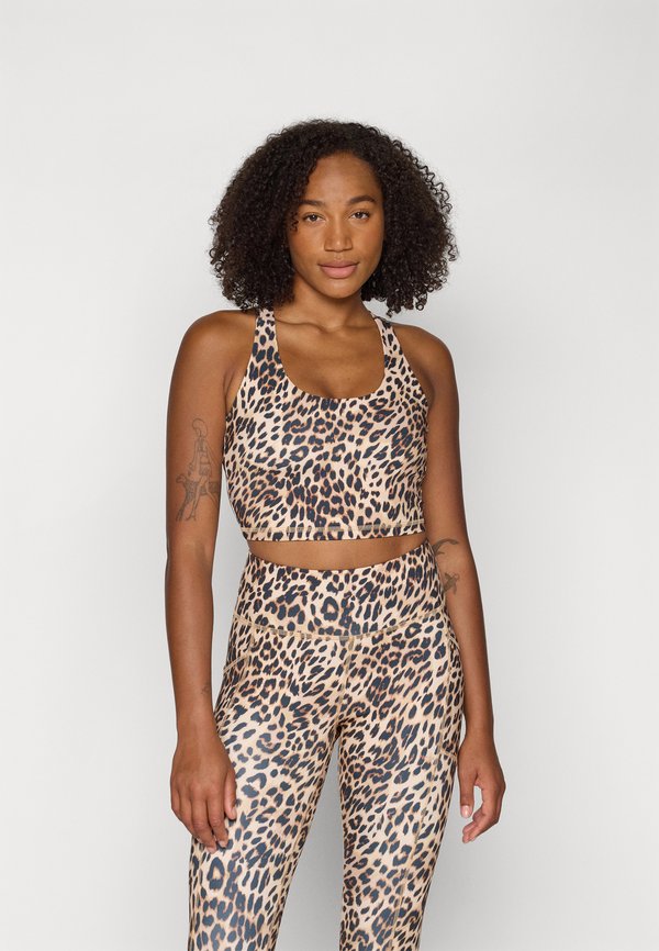 RACERBACK LONG LINE BRA - Light support sports bra - roar whiskey