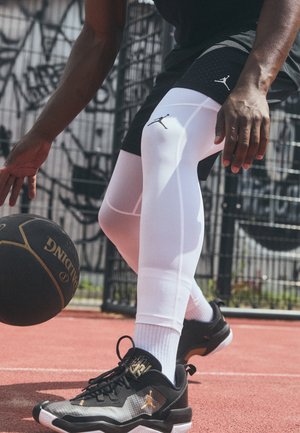 SPORT 3QT TIGHT - Calzamaglia - white/black