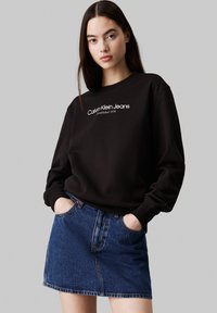 Calvin Klein Jeans INSTITUTIONAL GRAPHIC - Melegítőfelső - black