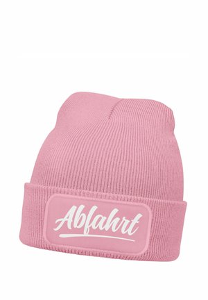 MIT PATCH SKIFAHREN SPRUCH  - Beanie - rosa