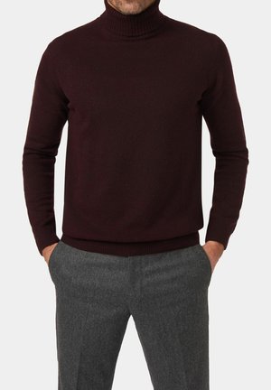 SALIM ROLLNECK - Strickpullover - cherry red