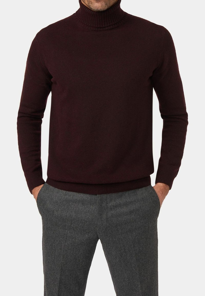 Oscar Jacobson SALIM ROLLNECK - Strickpullover - cherry red
