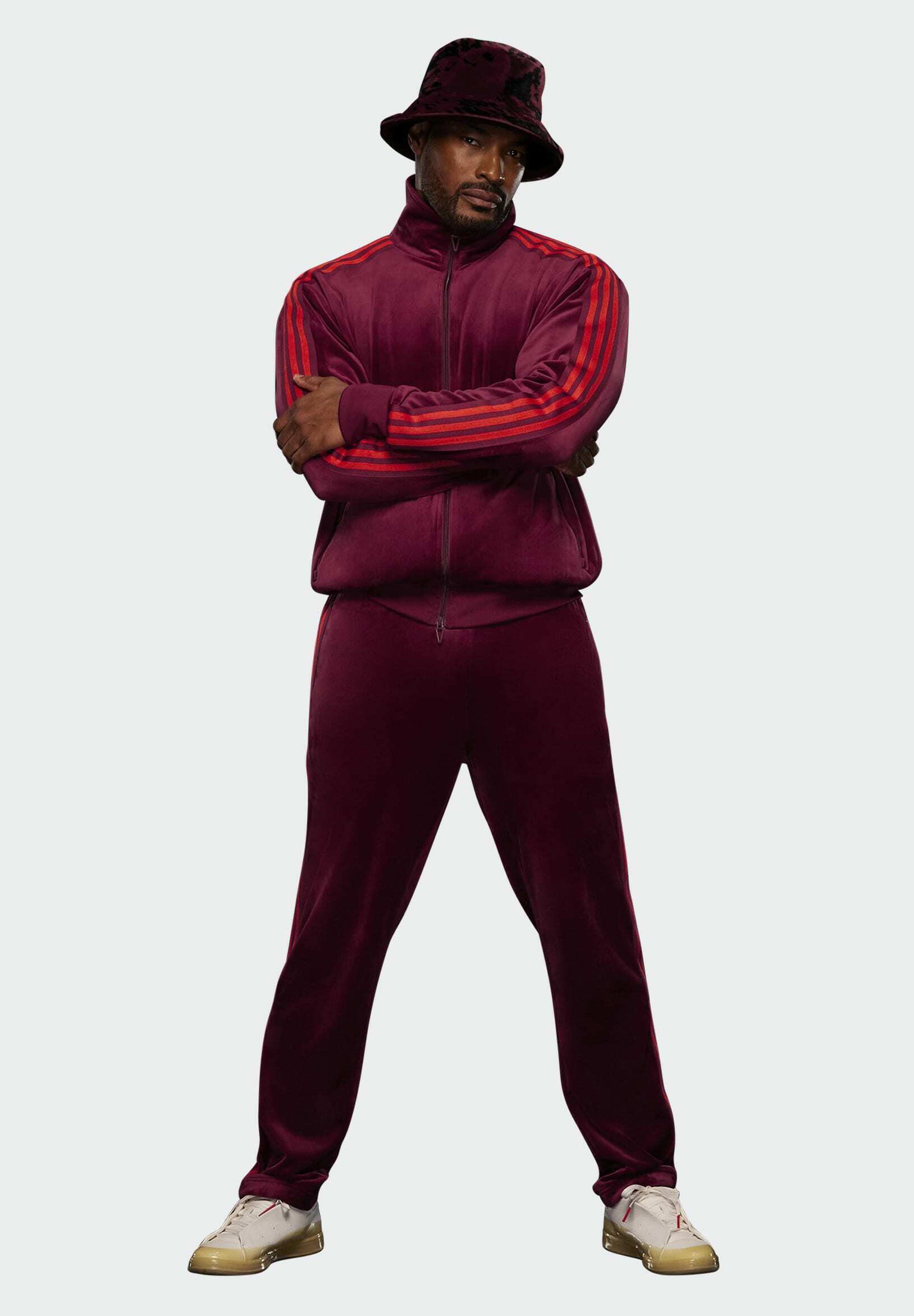 adidas Originals IVY PARK VELOUR TRACK PANTS (ALL GENDER) - Trainingsbroek  - red/Rood - Zalando.nl