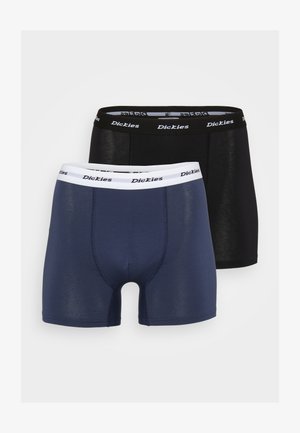 Melnas un tumši zilas bokseris šortus, kas izgatavoti no mīksta auduma, ar elastīgām jostām un "Dickies" logotipu. Katrs pāris ir ar gludu faktūru un klasisku griezumu.