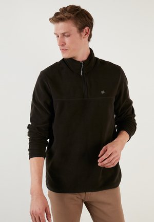 SLIM FIT - Fleece trui - anthracite