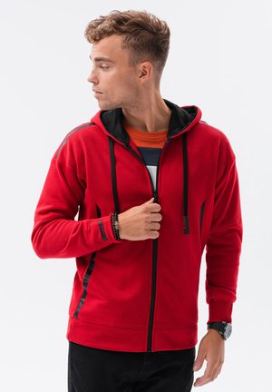 Felpa con zip - red