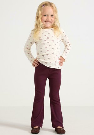 Lindex, LINDEX FLARED RIBBED LEGGINGS LINDEX - Leggings - dark lilac
