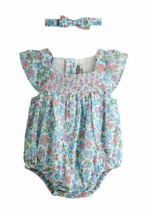 REGULAR FIT - FLORAL SMOCKED BUBBLE SET - Glaustinukė - cream