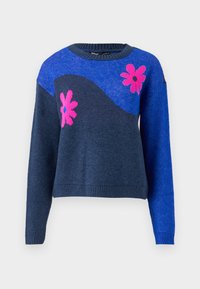 ONLFREESIA FLOWER O NECK  - Strikkegenser - night sky pattern