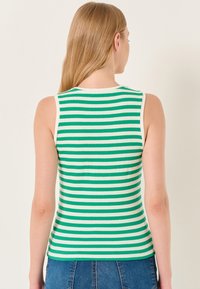 Jimmy Key CREW NECK SLEEVELESS STRIPED TANK TOP - Top - dark green-320