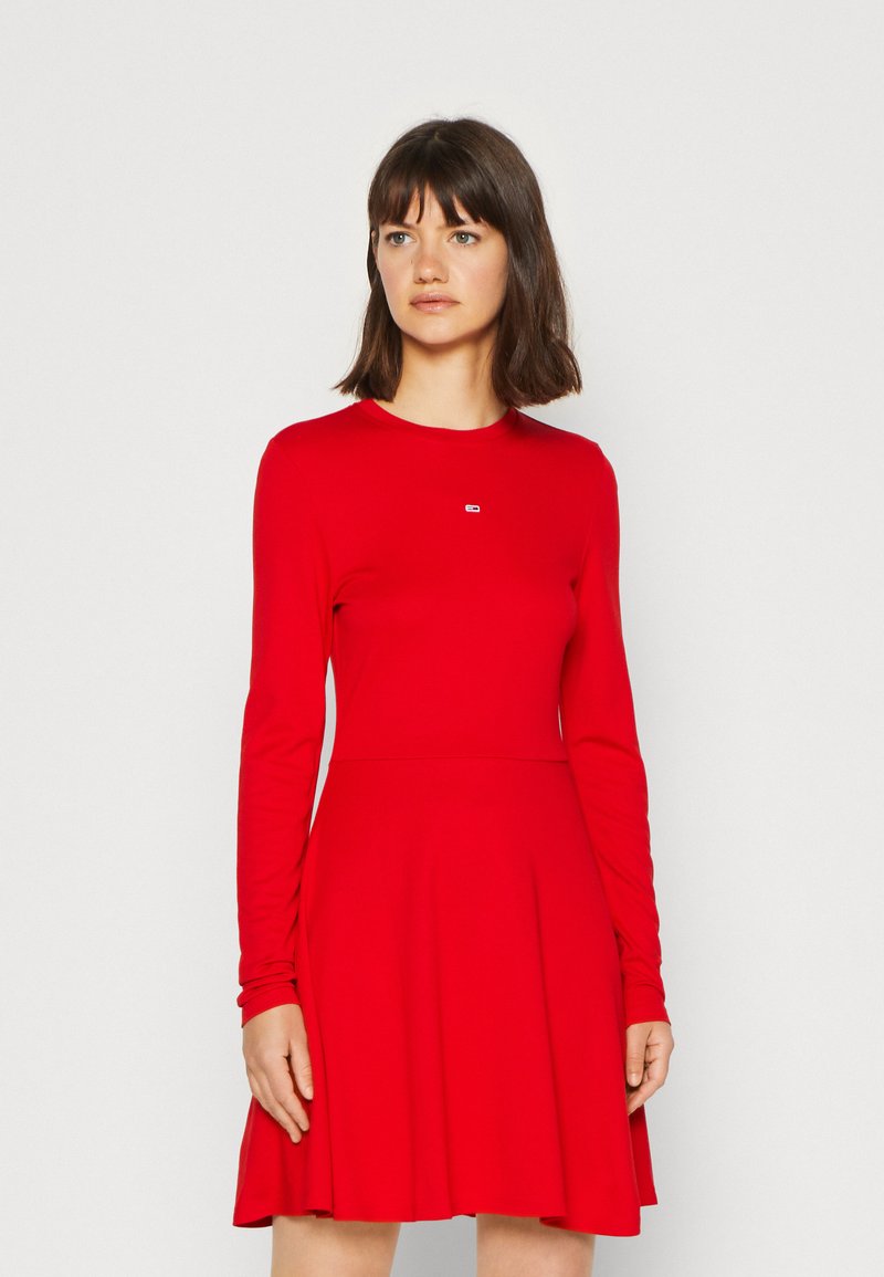 Tommy Jeans Jersey dress deep crimson/red Zalando.co.uk