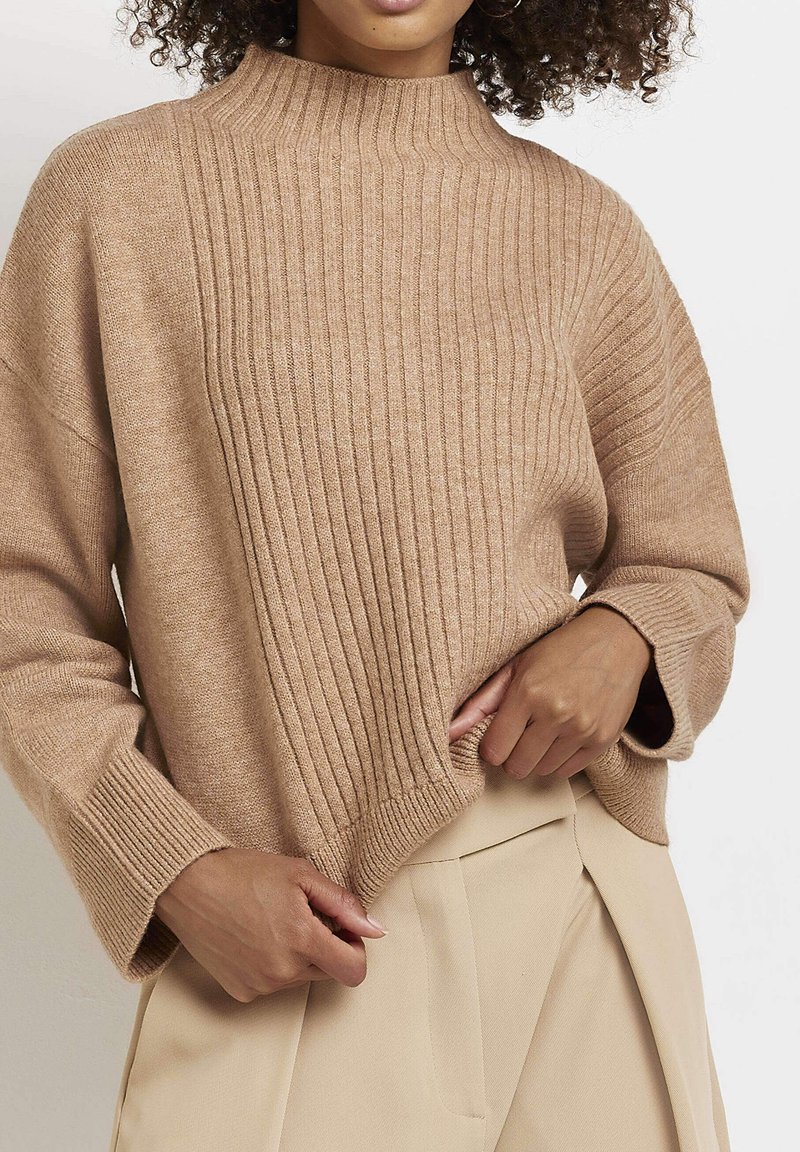 River Island Jumper beige dark/offwhite Zalando.de