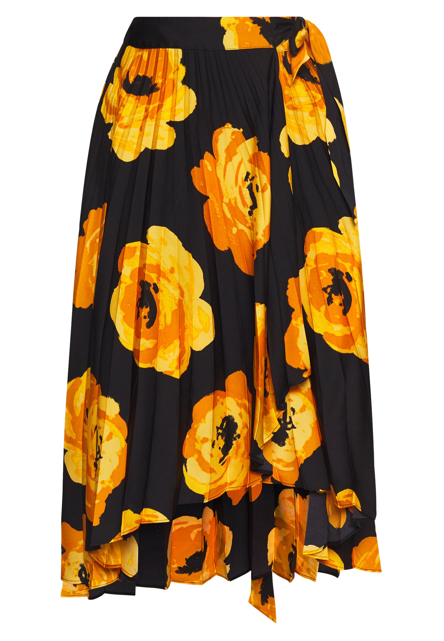 Who What Wear THE WRAP MIDI SKIRT A linjekjol black Who What Wear THE WRAP MIDI SKIRT A linjekjol black