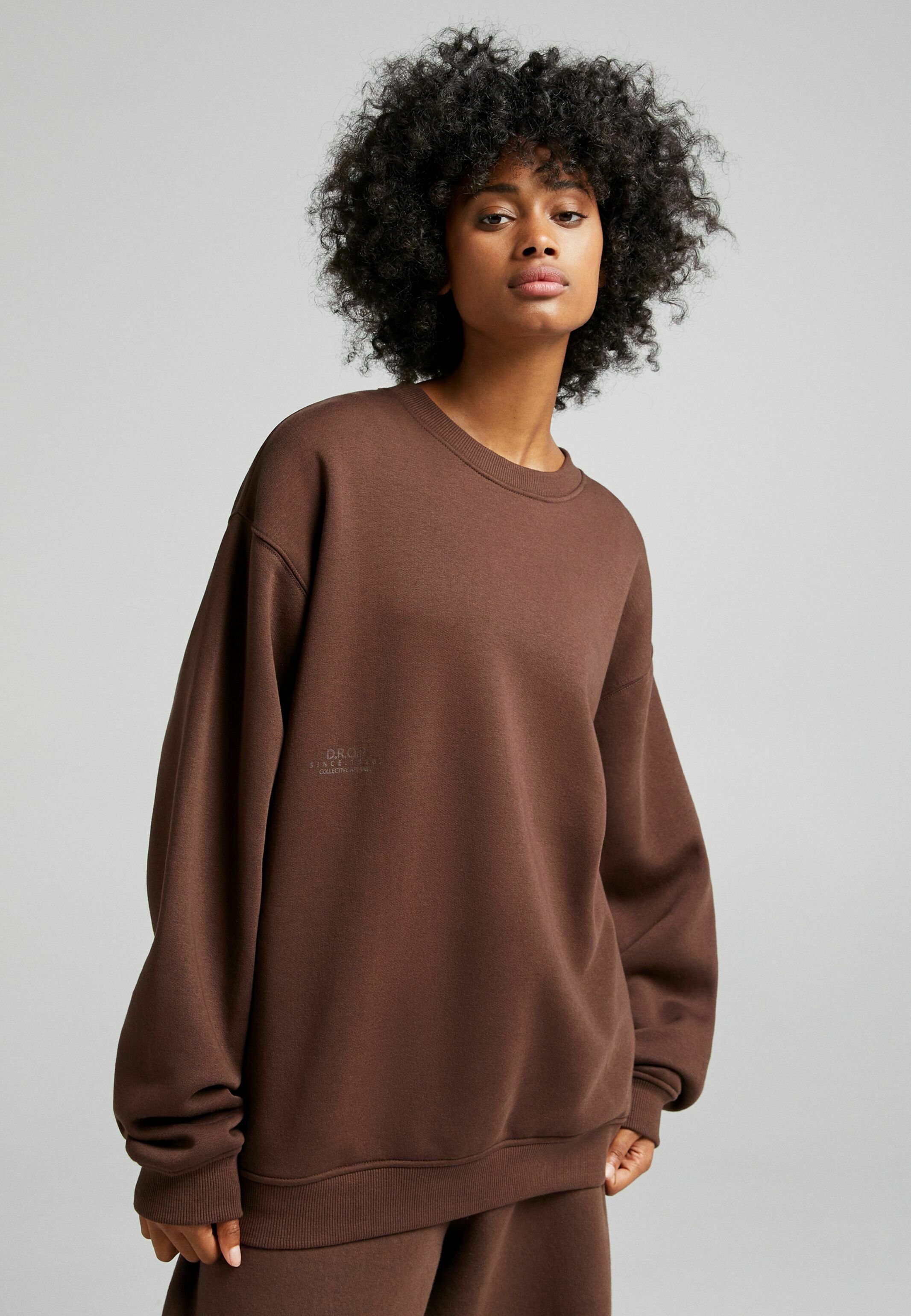 Bershka CREW NECK - Felpa - brown/marrone - Zalando.it