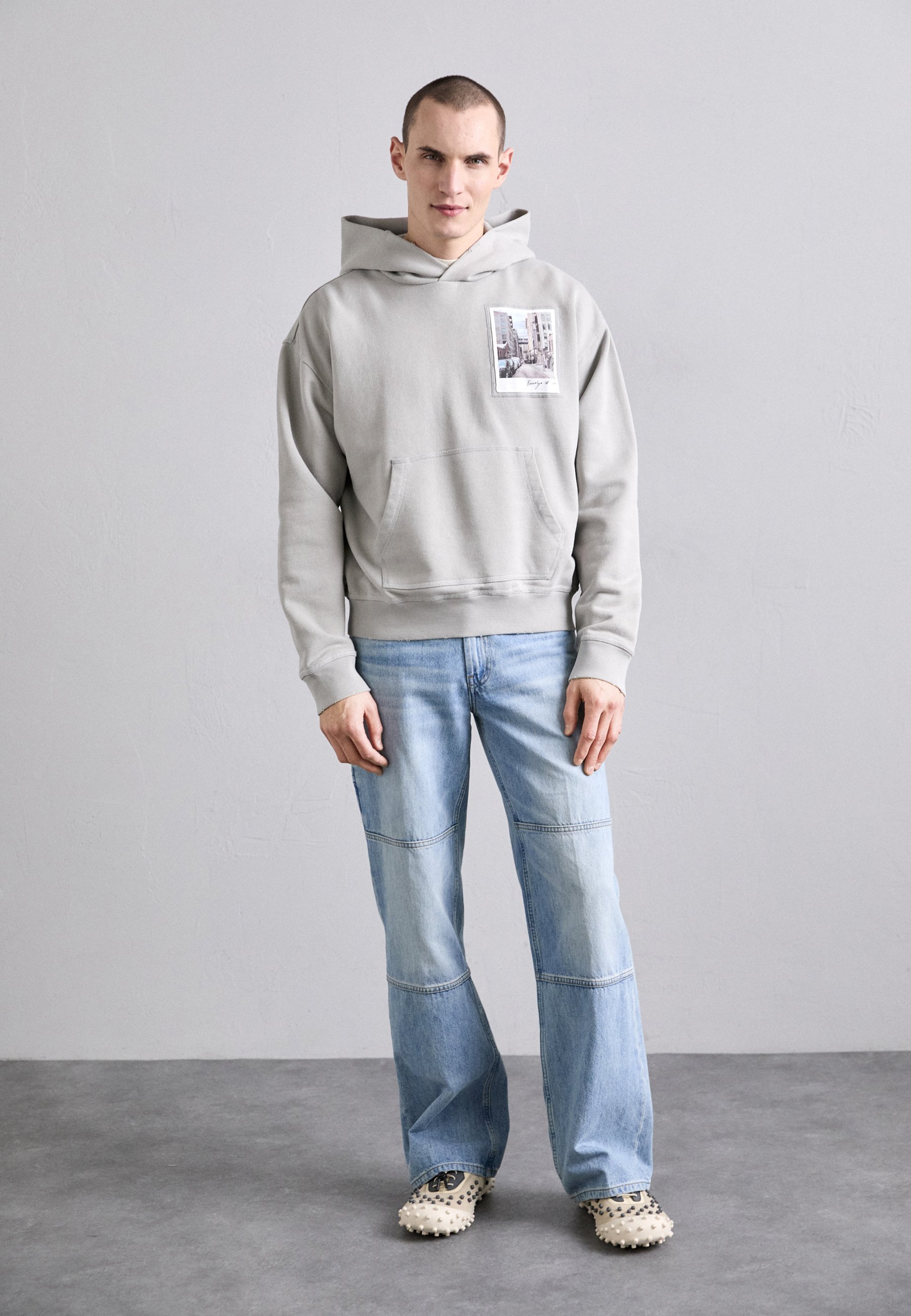 Helmut Lang POCKET HOODIE - Sweatshirt com capuz - slate/cinzento