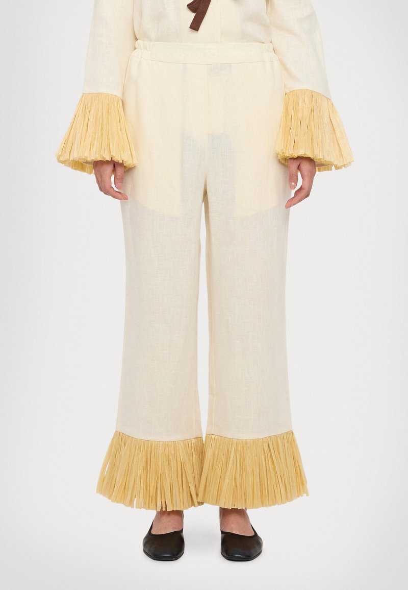 Sleeper CRUSOE PANTS - Hlače - white asparagus