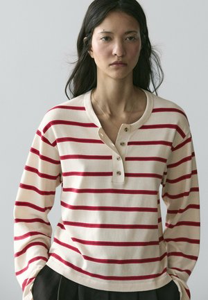 STRIPED  - T-shirt à manches longues - red
