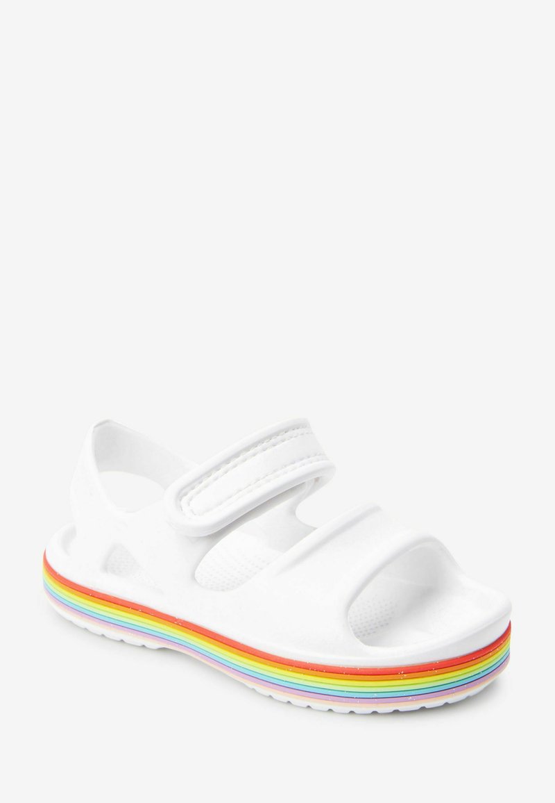 Kinder Badesandalen | Next RAINBOW LIGHTWEIGHT Riemensandalette white glitter/weiß - MN75671 Kinder Badesandalen | Next RAINBOW LIGHTWEIGHT Riemensandalette white glitter/weiß - MN75671