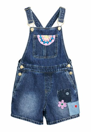 PATCHWORK OVERALLS - Hängselbyxor - blue