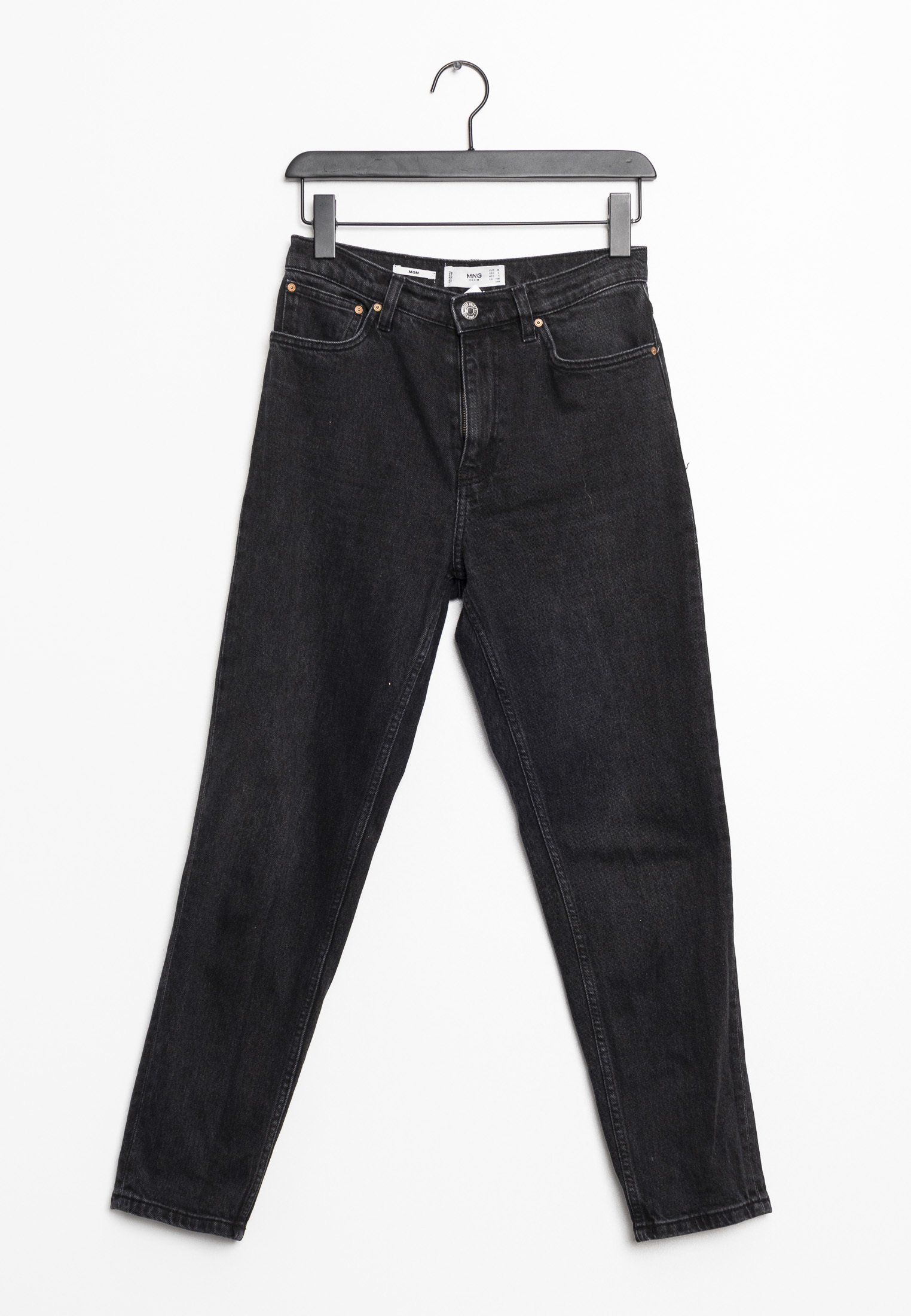 Denim Pantalones Negros Mango Flare Crop Jeans Encerados Mango