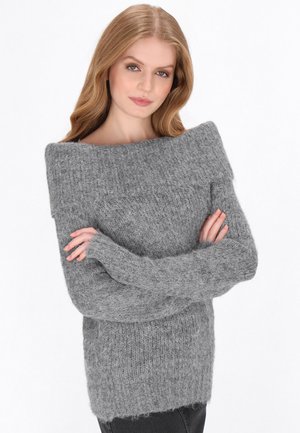 Strickpullover - grey melange