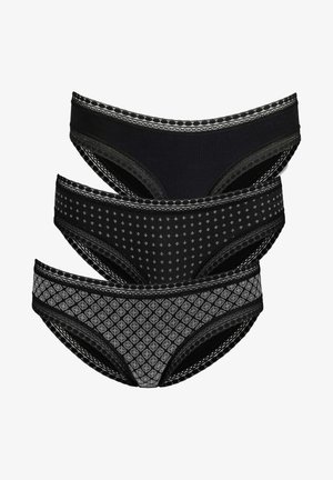 LASCANA 3 PACK - Bikini bottoms - schwarz