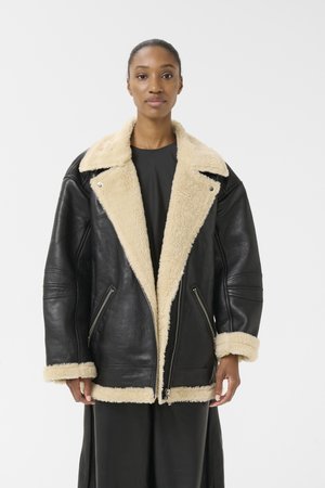 Gestuz SHILINA JACKET - Veste en cuir - black