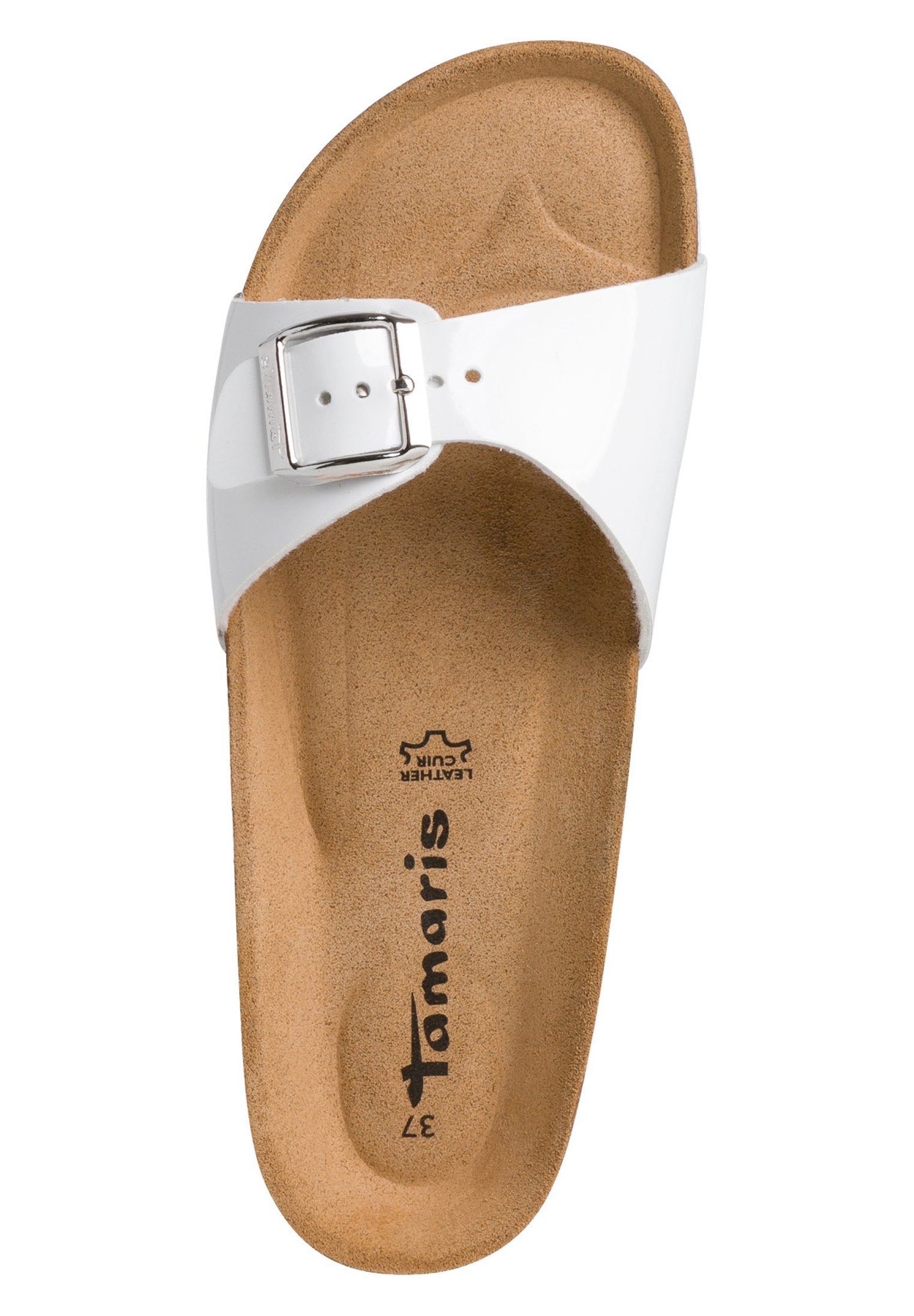 Tamaris ANTIQUE BUFF MAINZ WEEKENDER REISETASCHE - Mules - white  patent/blanc - ZALANDO.FR