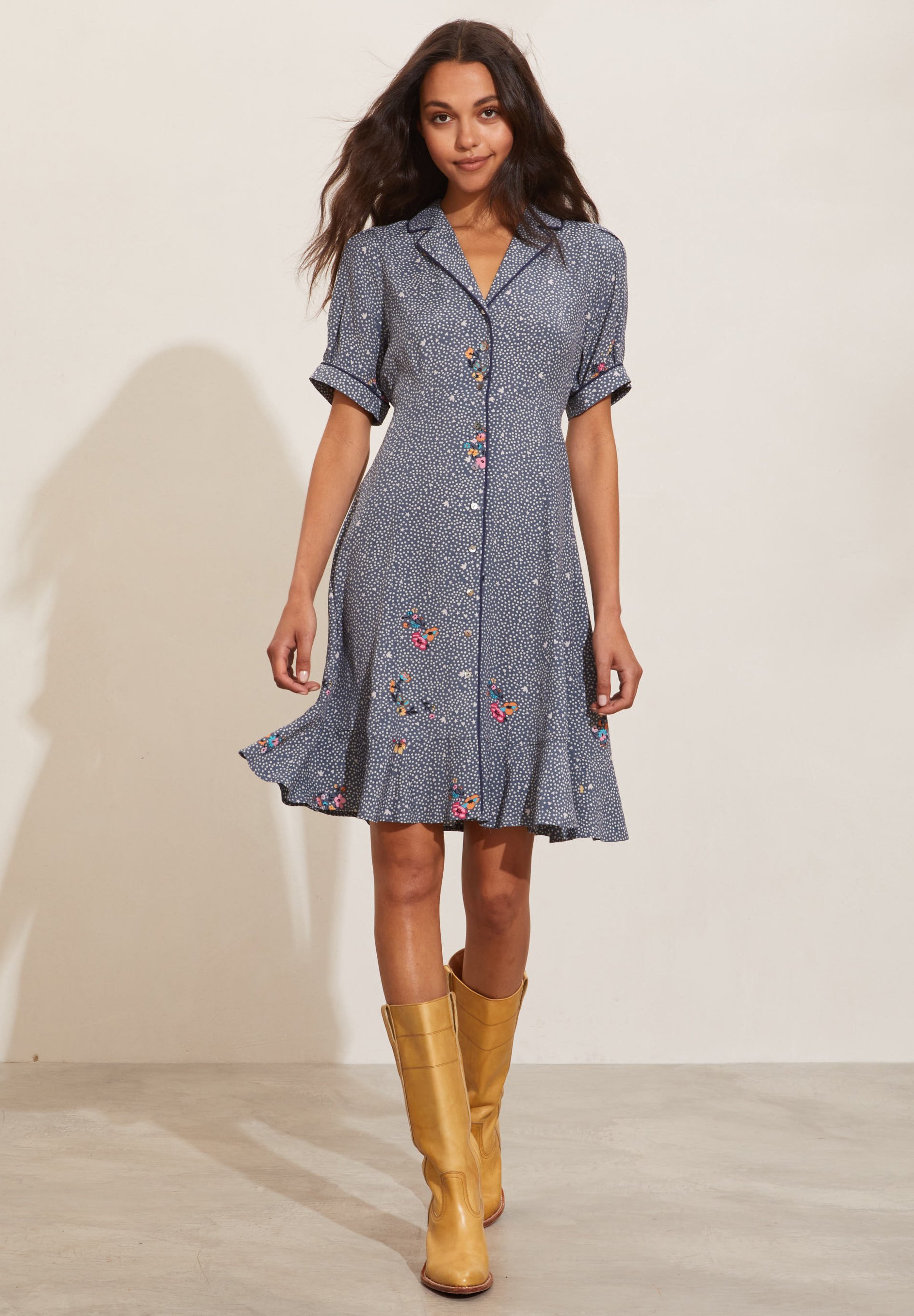 Odd Molly JENNA - Shirt dress - pigeon 
