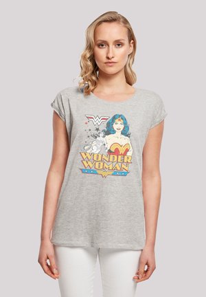 DC COMICS SUPERHELDEN POSING - Print T-shirt - heather grey