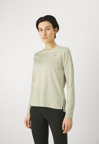 New Balance - LONG SLEEVE - Ilgarankovis viršutinės dalies drabužis - olivine Miniatiūros vaizdas 1