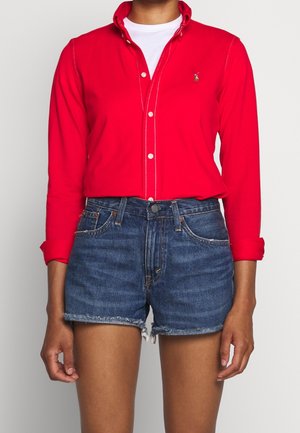 Button-down blouse - red