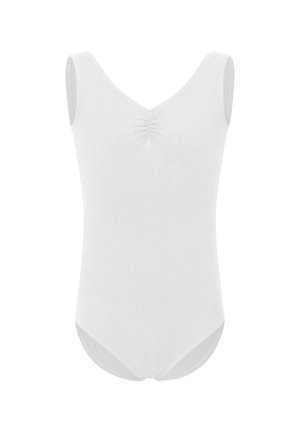 Tanzmuster MONA MIT GERAFFTEM AUSSCHNITT - Leotard - weiß