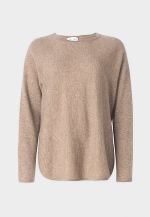Davida Cashmere CURVED SWEATER - Džemper - mink