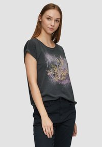 QS MIT FRONT - T-shirt print - schwarz