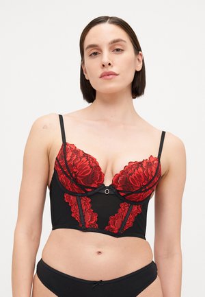 NIGHTFALL CORSET  - Balconette-BH - black/red