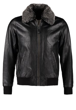 Lederjacke - black