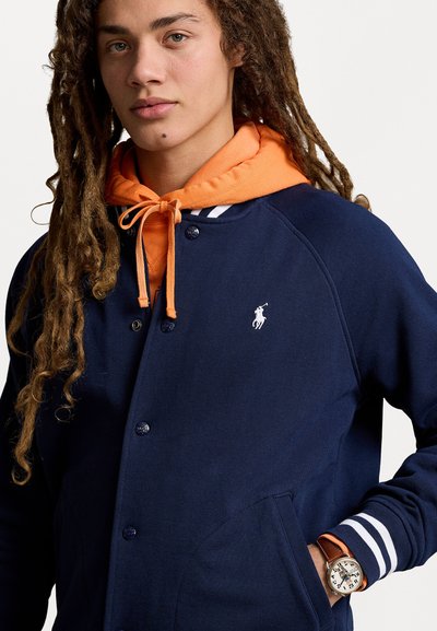 Polo Ralph Lauren TRIPLE PONY FLEECE BASEBALL JACKET - Zip-up sweatshirt - newport navy