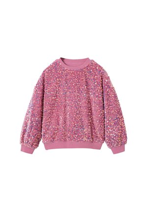 Vertbaudet, VERTBAUDET MÄDCHEN SAMT-SHIRT MIT PAILLETTEN - Sweatshirt - malve