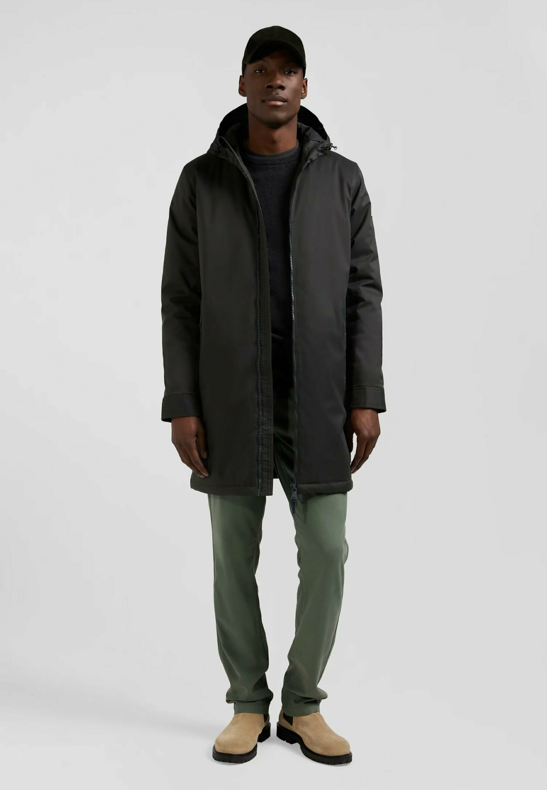 Parka En Laine Eden Park « Verona » - Taille S - Gris - Homme - NEUF Avec étiquettes
