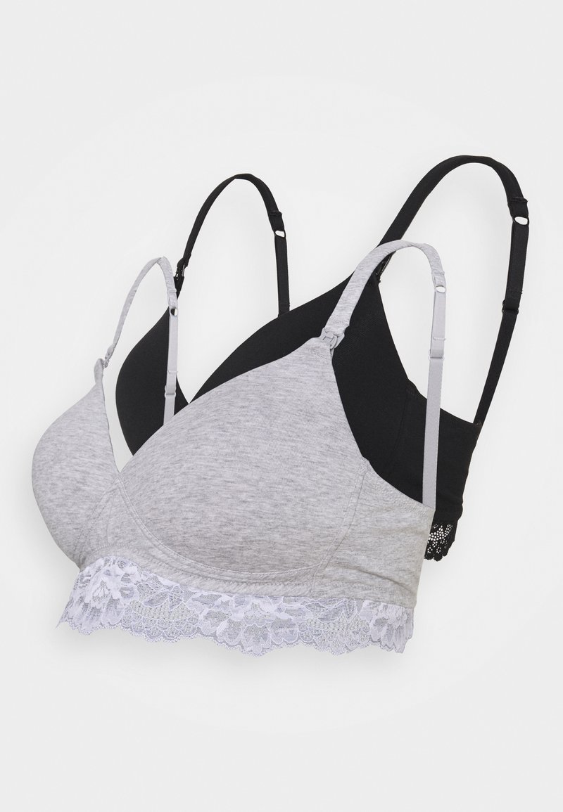 Anna Field - 2PP MATERNITY BRA - T-skjorte-BH - grey, Forstørre