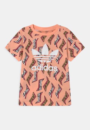 ANIMAL TREFOIL - T-shirt print - glow pink/multicolor/white