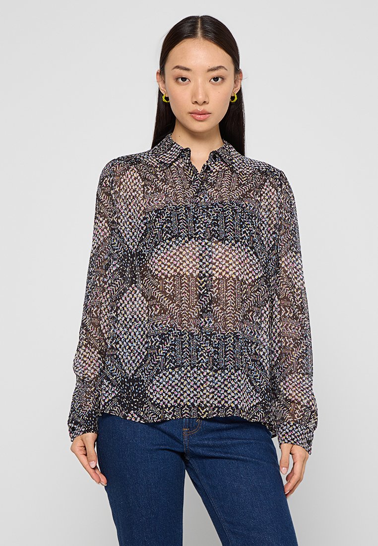 lala Berlin Overhemdblouse grijs lala Berlin Overhemdblouse grijs