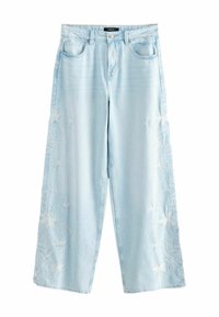 Next TALL FIT - EMBROIDERED WIDE  - Džínsy voľného strihu - bleach